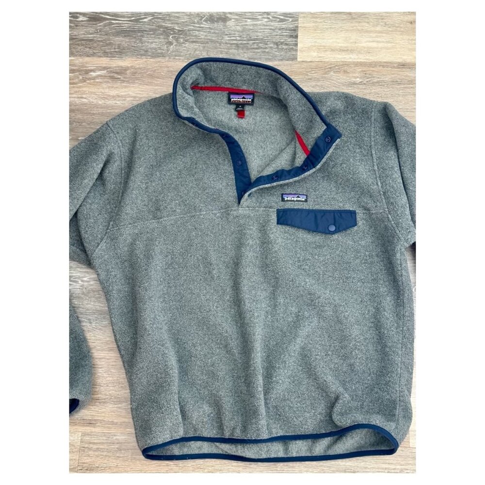Patagonia Synchilla Snap-T Fleece Pullover Nickel/Navy Blue